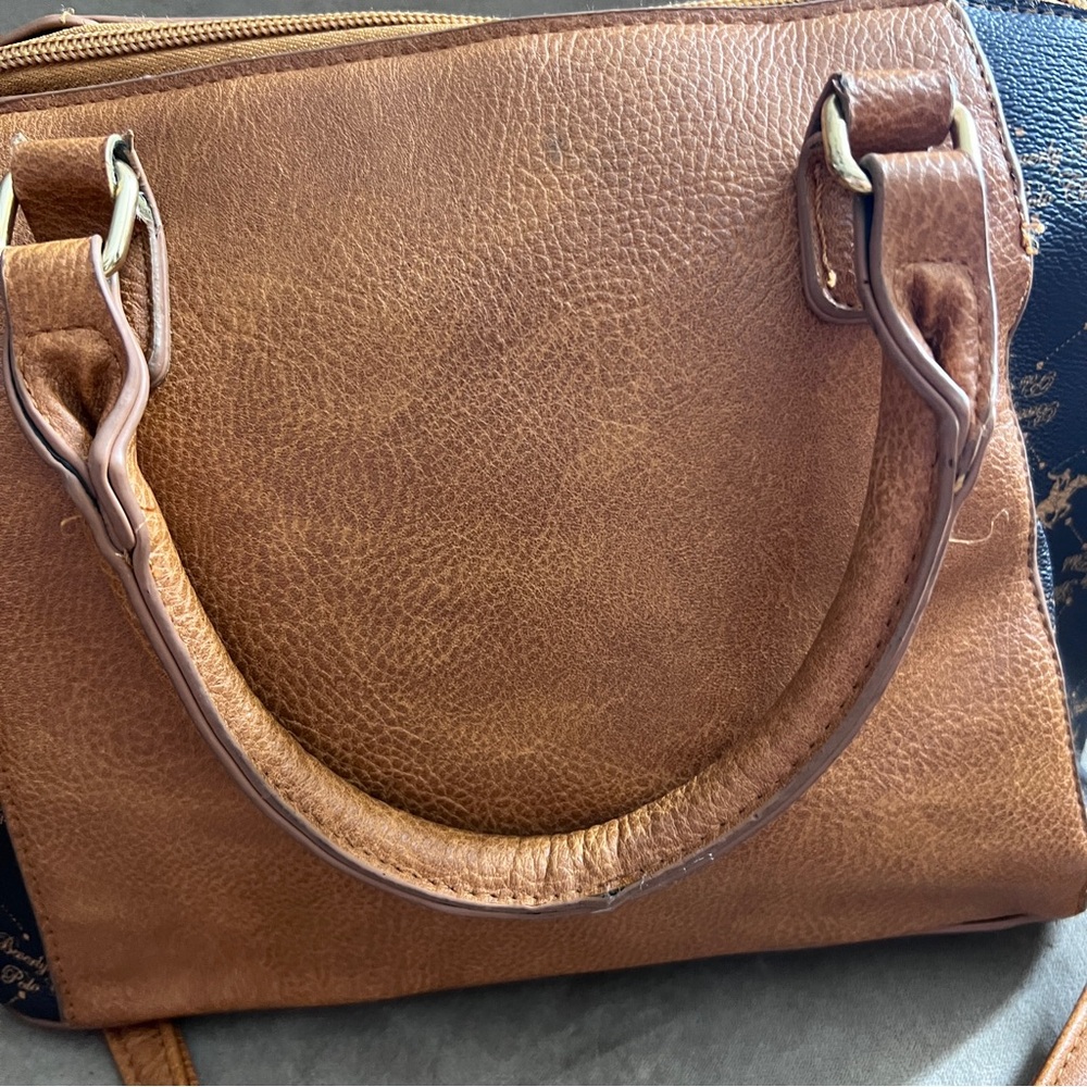 Polo by Ralph Lauren Brown and Black Shoulder Bag - Picture 3 of 10